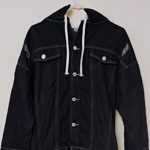 Denim Jacket with Hoodie Layer – Size M – Casual Streetwear